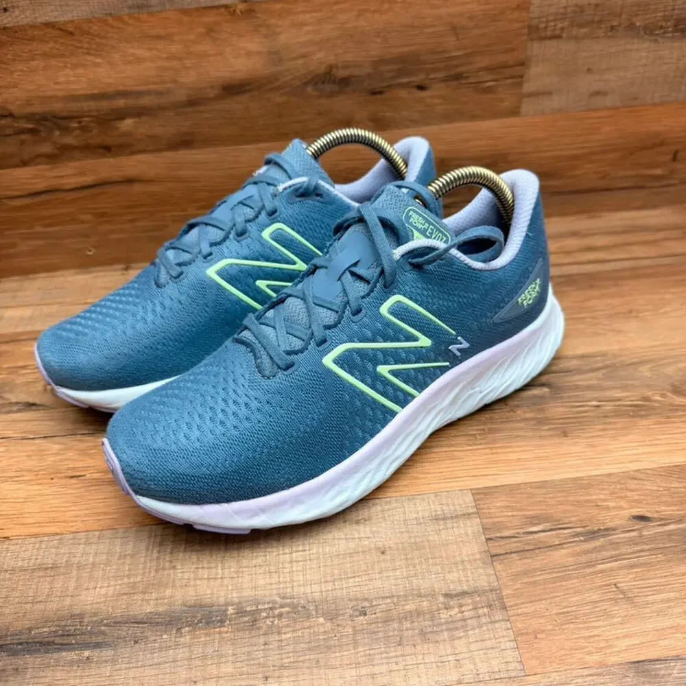 New Balance Sneakers Women size 9 Blue Fresh Foam Evoz Cushioned Athletic Sporty